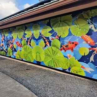 The familiar wall mural