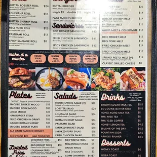Food menu