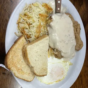 Chicken Fried Steak and Eggs