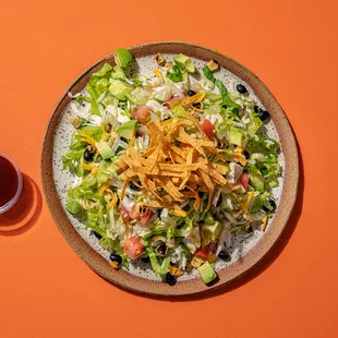 a bowl of taco salad
