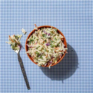a bowl of coleslaw