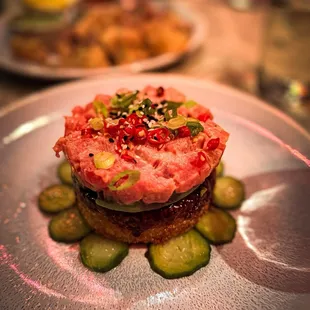 Spicy tuna Crispy rice stack