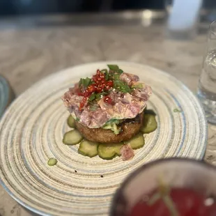 Crispy rice tuna