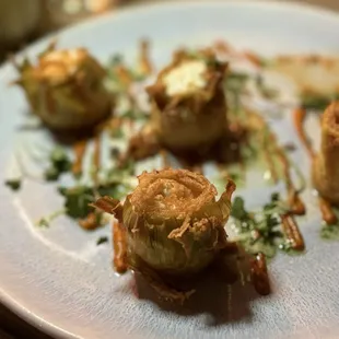 Goat Cheese Stuffed Artichoke