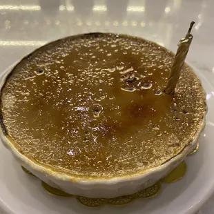 Earl Grey creme brûlée with lemon