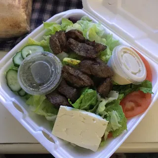 Beef Kabob over Mediterranean Salad Platter