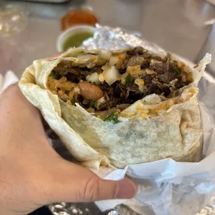 Carne asada burrito
