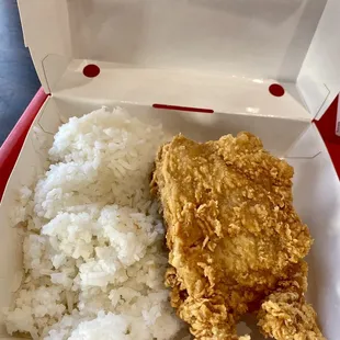 Kids meal Chickenjoy with steamed rice