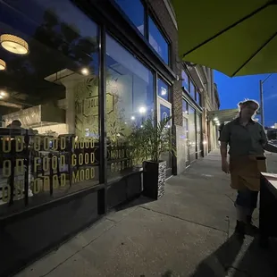 Warm spring dinner on the patio!