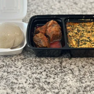 Egusi and Pounded Yam