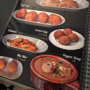 menu, soups and chowder