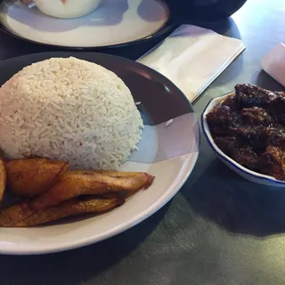 White Rice and Ata Dindin