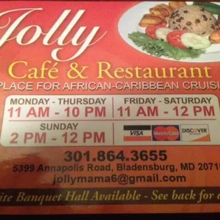 Restaurant Hours