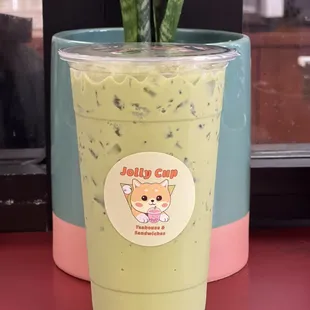 Thai green milk tea
