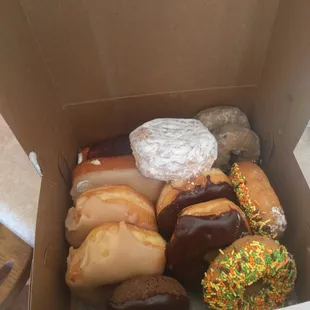 a box of assorted donuts