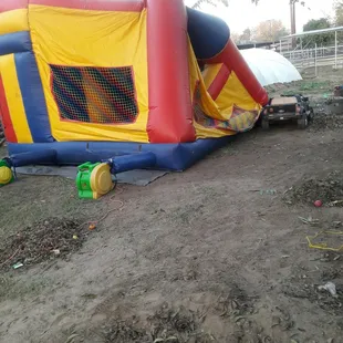 This is what it kept doing kids couldn't even play in it long