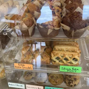a variety of baked goods