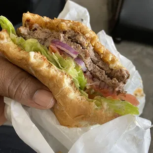 DBL Cheeseburger with fries