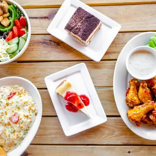 a variety of food items
