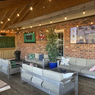 Upstairs patio area