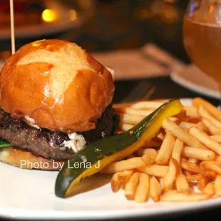 Lamb Burger ($17) cumin spiced ground lamb, garlicky spinach, fried farm egg, roasted red onion aioli, challah roll
