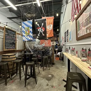 the interior of the pub