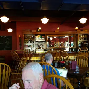 a man sitting at a bar