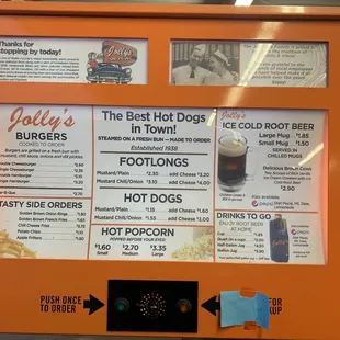 Drive in menu