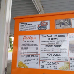 Menu with restaurant history