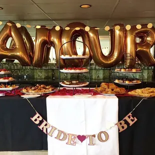 My mini pastry dessert bar for my Paris Cafe Bridal Shower :)