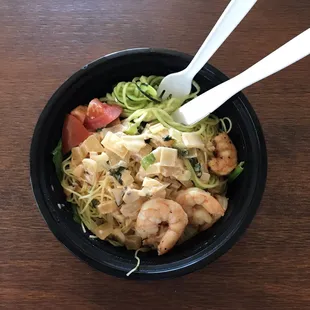 Prawns  and pastas