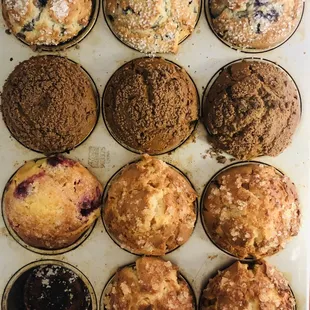 Muffins, muffins muffins!! So many delicious options to pair with your coffee!