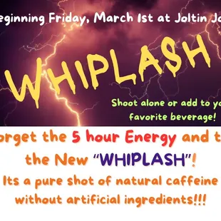 Try a &quot;SHOT&quot; of energy to help keep you  going for then day!