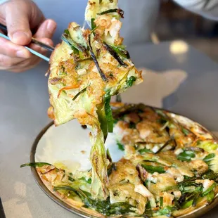 Korean Traditional Seafood Pancake