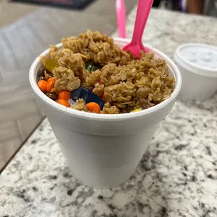 A double scoop of the tillamook cookies and cream with the CPB granola on there :)