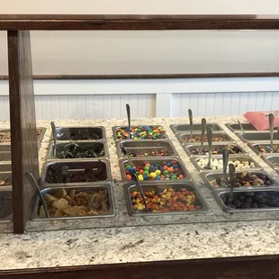 a variety of desserts