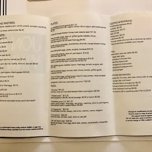 Breakfast Menu 11/06/22