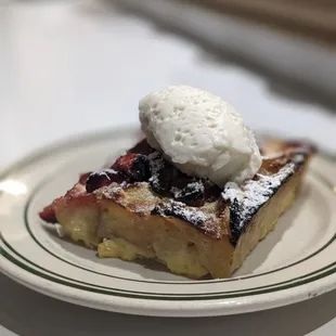 Warm Strawberry Bread Pudding @bilalandjesseatfood