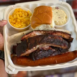 6. Ribs and Hot Link Combination