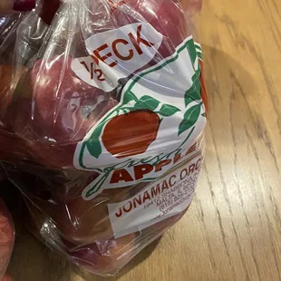 This is the bag of apples that was in the store (but was the same size of what we were given).