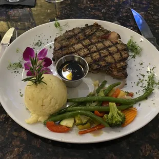 16-18 oz center cut angus ribeye.