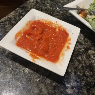 Our waitress made cocktail sauce.