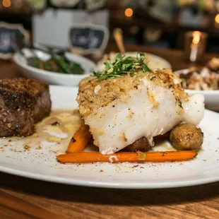 Seabass and beef tenderloin. Amazing. Photos Credits: PHOTOGRAPHS by Emily Jaschke