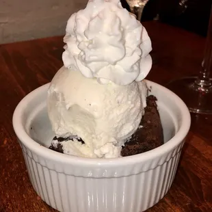 BROWNIE SUNDAE homemade brownie with vanilla ice cream