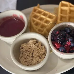 Peanut butter jelly time waffle