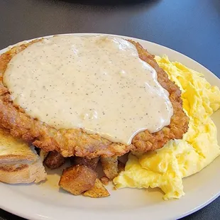 Fried Steak and Eggs