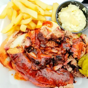 Sausage and burnt ends