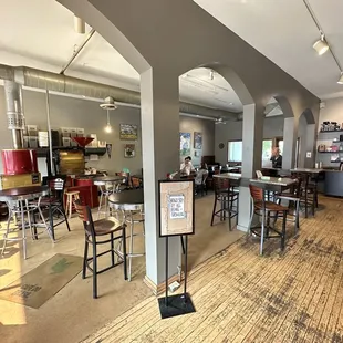 the interior of a coffee shop
