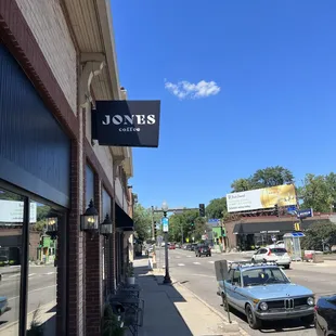 a view of the outside of jones coffeehouse