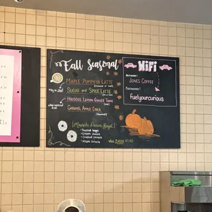 Fall menu